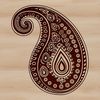 Decorative Paisley Ornament Design Element A stylized ornate paisley shape used as a vector design element
