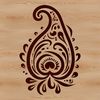 An intricately detailed paisley pattern made from scalable vector graphics.
