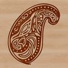 Detailed illustration of a traditional paisley shape with intricate details.
