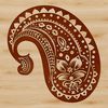 Ornate paisley pattern for vector design and cutting machine use.