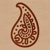 Intricate Paisley Shape for Design Projects A traditional ornate paisley shape with intricate details, suitable for use in various design projects.