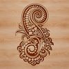 Vector design element featuring intricate paisley shapes.