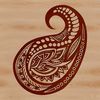 A detailed vector design featuring an intricate paisley pattern.
