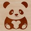 Free SVG Giant Panda Clip Art A cute illustration of a giant panda in black and white.