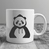Whimsical Panda Design Vector A cute illustration of a panda in a natural habitat.
