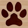 A digital illustration of an animal paw print, ideal for vector design and cutting machine projects.