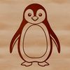 A black and white penguin standing on a rocky shore.