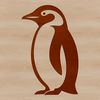 Adorable Antarctic Bird A black and white penguin standing on an iceberg in the Antarctic landscape.