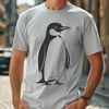 Penguin Illustration Vector Graphic A simple illustration of a penguin in a vector format, suitable for digital design and printing.