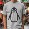 Cuttable Penguin Art A stylized illustration of a penguin in vector format, suitable for cutting machines and digital design projects.