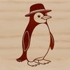 Free Black and White Bird Silhouette A black-and-white illustration of a penguin, vector graphics design suitable for various uses.