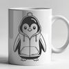 A stylized illustration of a penguin wearing a hoody, created as a vector graphic.