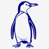 Cuttable Penguin Outline A simple illustration of a penguin, ideal for vector design projects.