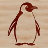 Cute Antarctic Bird SVG Image A single penguin standing on the ice with its flippers outstretched.