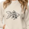 Free SVG Fish Illustration A colorful illustration of a goldfish swimming in water, suitable for digital art and design projects.
