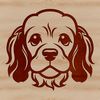 Floppy Eared Dog Portrait Vector Art A portrait illustration of a Cocker Spaniel's head with floppy ears.
