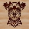 Vector Dog Portrait of a Miniature Schnauzer A high-quality digital illustration of a Miniature Schnauzer's head in vector format.