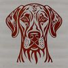Majestic Canine Close-up Close-up illustration of a Great Dane's head with detailed features.