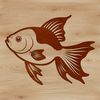 A Delightful Aquarium Companion A vector graphic representation of a small fish commonly kept as a pet aquarium inhabitant.