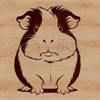 Beautiful Guinea Pig Illustration for Commercial Use A Guinea Pig SVG graphic ideal for commercial or personal use in various formats including PDF and DXF.