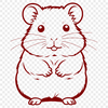 Cute Rodent Vector Art A small rodent animal commonly kept as a pet.
