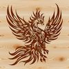 Winged Symbolism A mythical creature with wings outstretched, symbolic of renewal and rebirth.