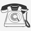A modern telephone illustration designed with vector graphics.