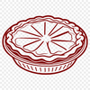Traditional Crust Dessert Design A detailed SVG illustration of a traditional fruit pie with a crumbly crust and various toppings.