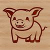 Free SVG File of a Lovely Pig A cute standing pig with simple illustrations suitable for clip art and vector design.