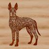 Vector Illustration of a Standing Doberman A detailed, vector illustration of a standing Doberman Pinscher dog.