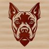 Pitbull Illustration for Clip Art An illustrative design of a Pitbull's head, ideal for clip art and vector graphics.