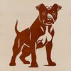 Cute Standing Pitbull Breed Illustration A digital illustration of a standing Pitbull breed.