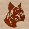Free Pitbull Clip Art for Personal Use An SVG graphic representation of a pitbull's face with precise lines and details.