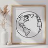 Beautiful Planet Graphic Design A vector illustration of the Earth in its natural form, suitable for various design applications.