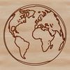 Earth Illustration SVG An SVG illustration of our home planet Earth, suitable for digital design projects.