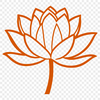 Beautiful Water Lily Design A stylized illustration of a lotus flower, a symbol with significant religious connotations in various cultures.