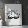 Beautiful Plant Design for SVG Files A detailed illustration of a lotus flower, suitable for vector art designs.