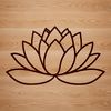 Vector representation of a single lotus bloom, ideal for use in graphic design projects requiring a simple floral element.