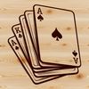 A digital illustration of playing cards in various suits, used as a template for crafting or design projects.