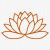 Vibrant Lotus Flower Icon An illustration of the lotus flower, a symbol often used in Eastern religions, rendered as vector art.
