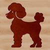 Free Standing Poodle Clip Art SVG A standing poodle in vector form.