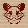 A possum illustration in vibrant detail A detailed illustration of a wild animal, specifically a possum, created in vector format.