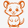 Cute Cartoon Possum Graphic Image of a possum, a wild animal commonly found in Australian forests.