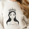 A digital illustration of a young female princess character in various poses.