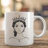 A royalty-free princess illustration designed as a vector graphic in SVG format.