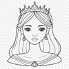 An SVG graphic representation of a girl dressed as a princess.