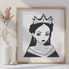 An SVG vector graphic of a girl in a royal costume, suitable for various designs and projects.
