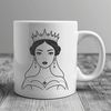 A young female princess illustration created in vector format for use as clip art.