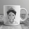 Elegant Young Princess Vector Character A young female princess character created as vector art for various digital and print applications.