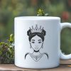 Princess Illustration Vector Art A royalty-inspired female character, ideal for vector art projects.